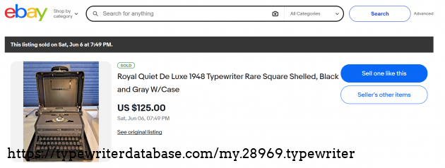 eBay sold listing page.