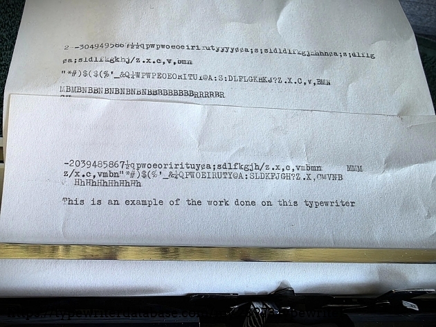 Typing sample.