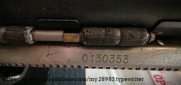 Serial number on escapement rack.