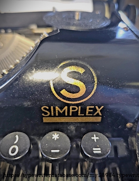 Simplex decal, front right.