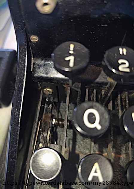 Keyboard left end.