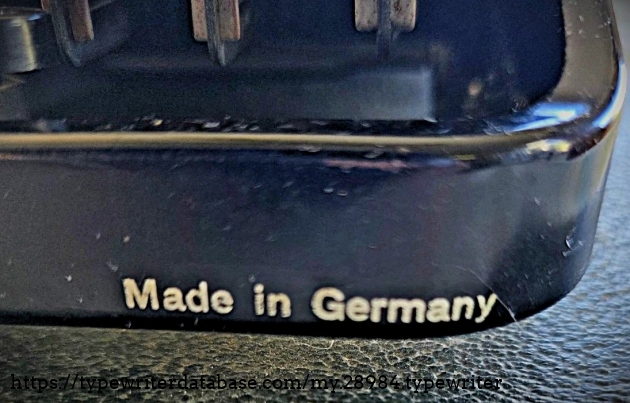Made in Germany decal, bottom right.