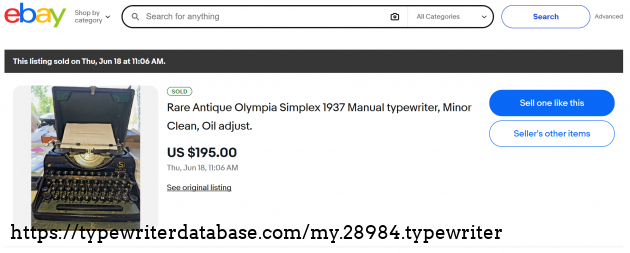 eBay sold listing page.