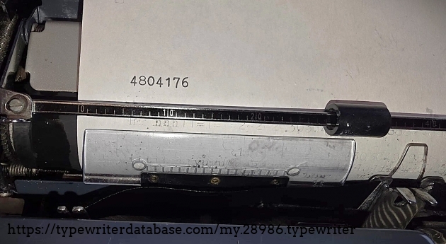 Typing sample of serial number.