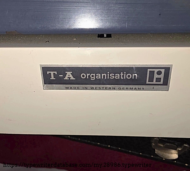 Aft detail of T-A organisation plate.