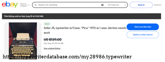 eBay sold listing page.