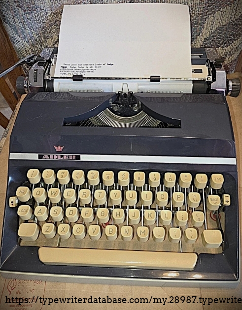 Another front view with paper inserted.