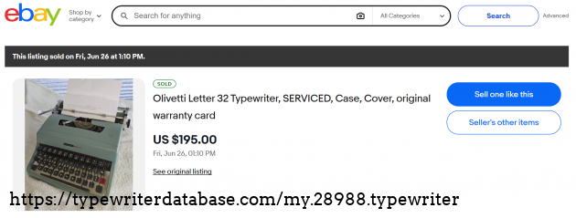 eBay sold listing page.