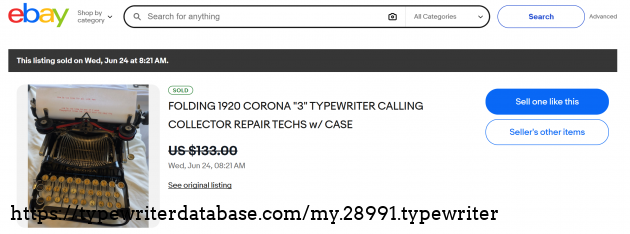 eBay sold listing page.