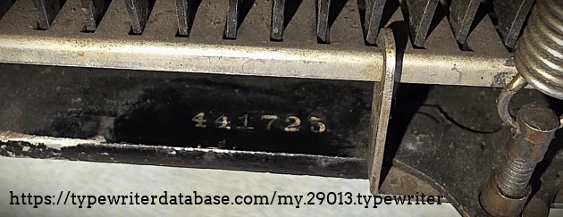 Serial number on #441725.