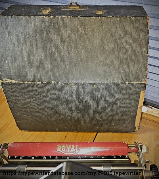 Case top, behind machine with view of the paper table.