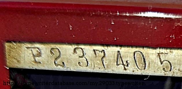 Serial number.