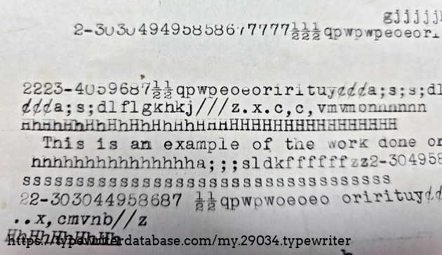 Typing sample.