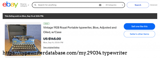 eBay sold listing page.