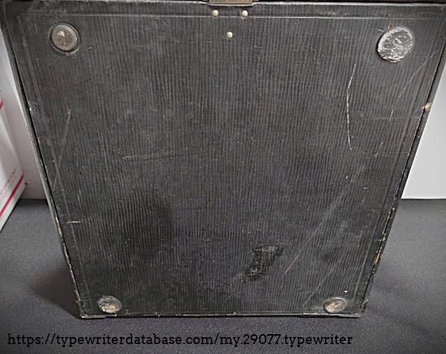 Case bottom, underside.