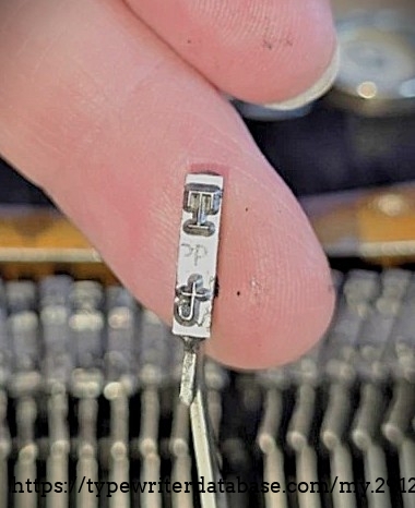 Type slug detail, Tt key.