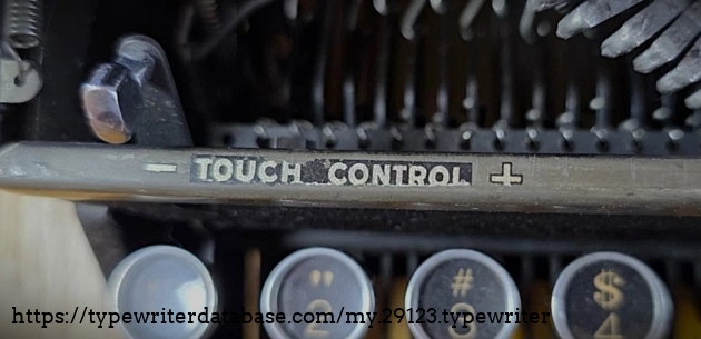 Touch Control selector.