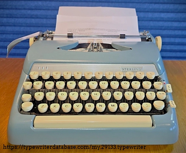 Front view, with paper inserted.