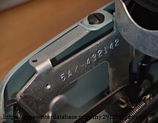Serial number (under the ribbon spool cover, to the left).