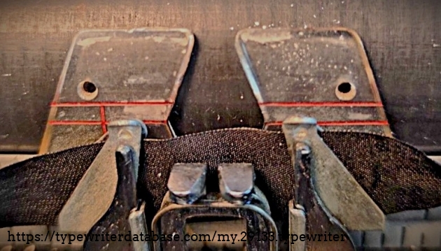 Detail of printing point and card guides.