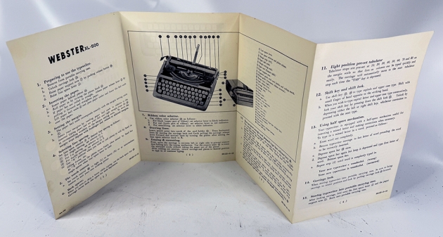 Webster (Brother) XL-500 manual, interior...