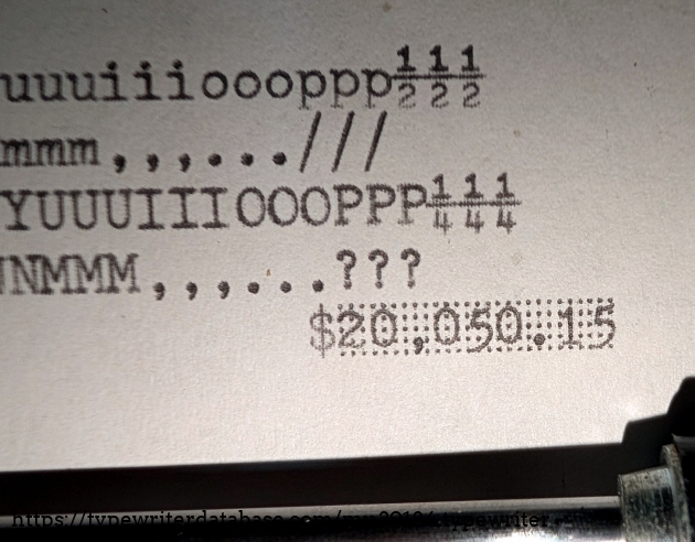 I don't remember having a typewriter with a Check Protector key. It's on the "7" slug.
