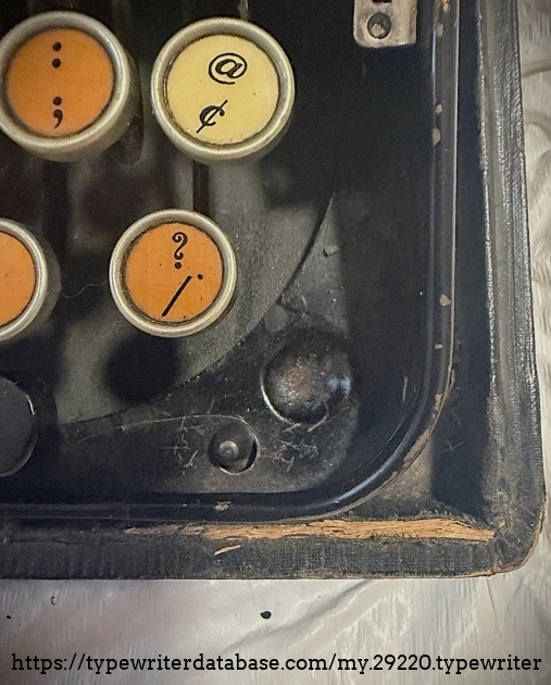 Keyboard, lower right detail.