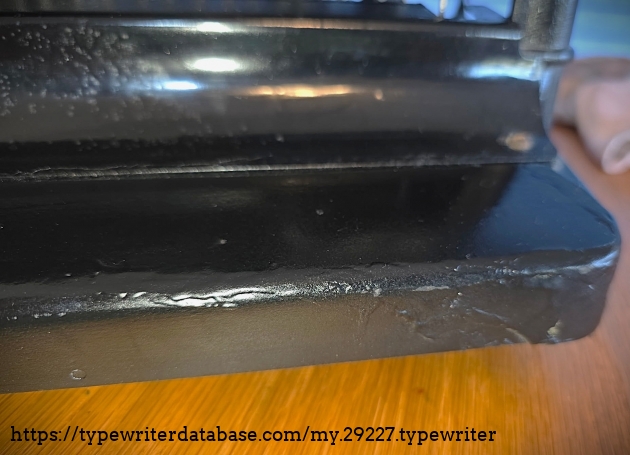 Aft right closeup, showing cracks and attempted repairs.