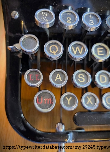 Keyboard, left third.
