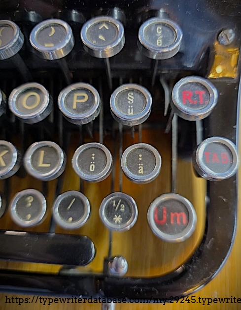 Keyboard, right third.