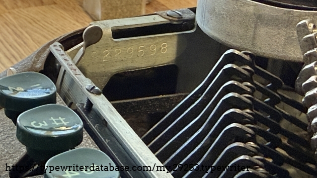 Serial Number 5S-229598