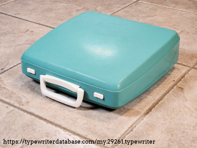 There is no case here, just a cover, as is typical for the era, where the typewriter was fully enclosed and just needed a cover to protect the rest of it.