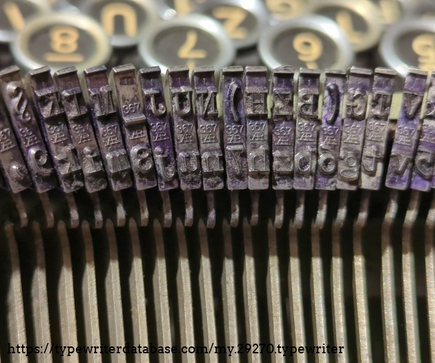 The Typeface, with presumably the makers stamp (AR) and font number (367). It doesnt return anything online but it looks like any other PICO.