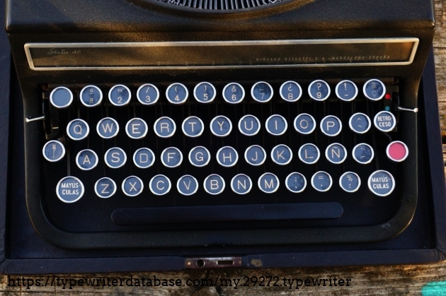 Top view of the keyboard, Spanish QWERTY