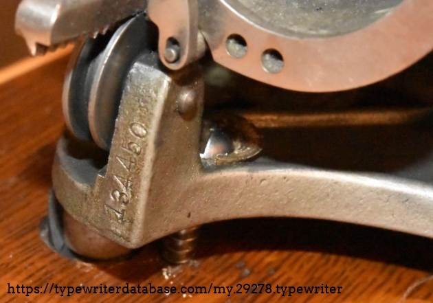 #134450, which matches the number below the left ribbon mount.