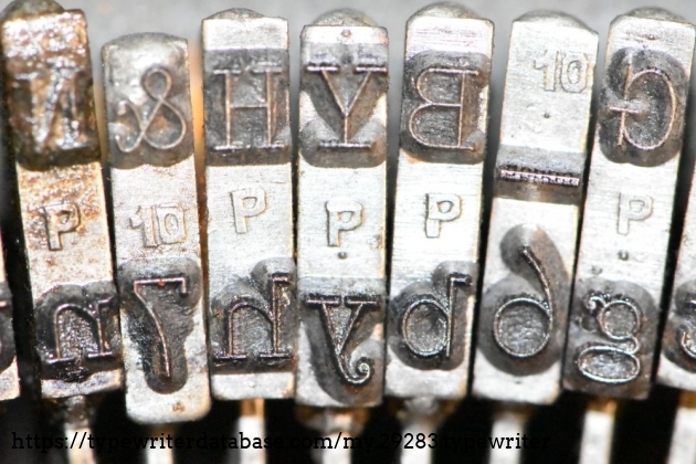 I've seen P slug markings for Pica, but I don't recall seeing the 10.  I assume it's 10 for 10 cpi.