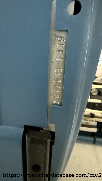 Serial Number 6LEA251719W
