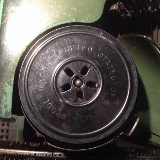 'RIBBON SPOOL MADE IN UNITED STATES OF AMERICA'