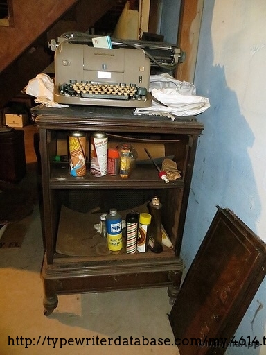 This was my first look - a poor picture in an estate sale listing. That blue box inside the basket is a spare NOS ribbon!