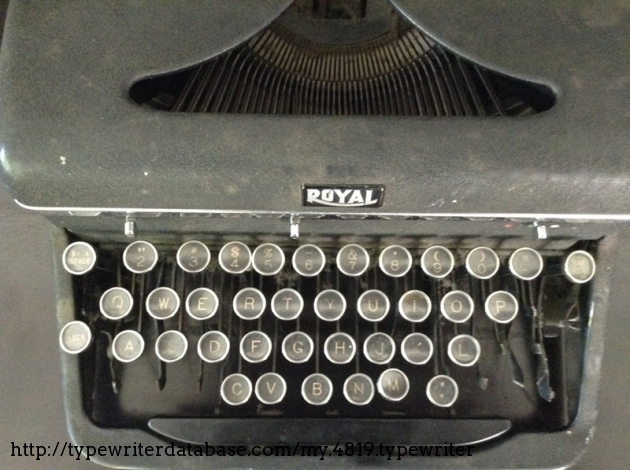 Ten key tops were chopped from the typewriter including the square "shift freedom" keys