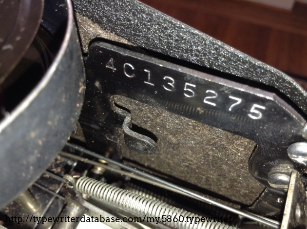 Clipper serial number is under the ribbon cover on the right side of the machine near the ribbon spools.