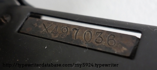 Serial number located under the carriage on the right side of the machine.