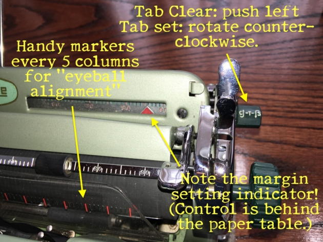 The "tab" set/clear button and various other convenient features