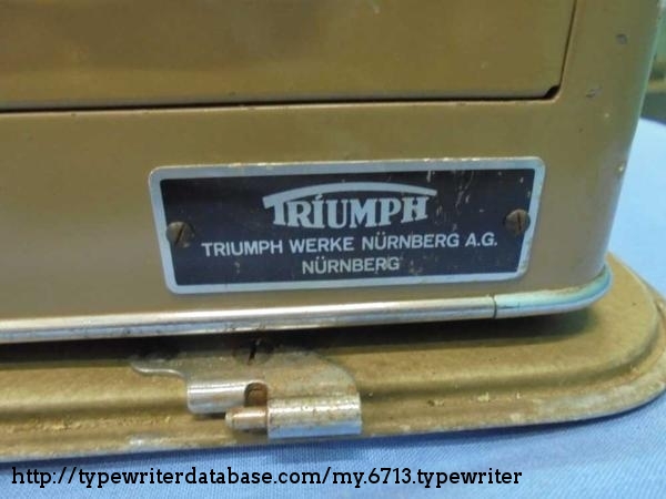 Finally a Nuremberg Triumph machine.