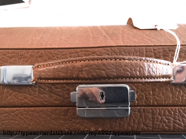 Leather case handle detail