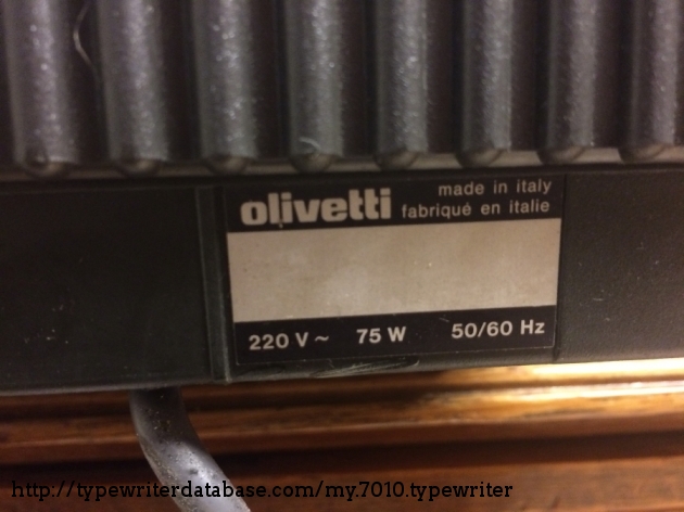 See? It´s an Olivetti!