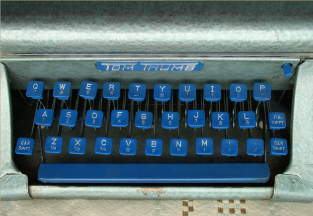 the Tom Thumb keyboard, three-bank and double shift --- precursor to our smart phones on which we have to type with our thumbs?
