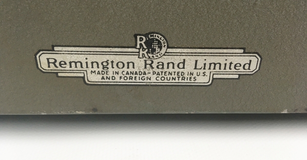 Remington "Noiseless 10" back logo detail...