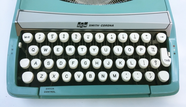 Smith Corona "Corsair Deluxe"  from the keyboard...