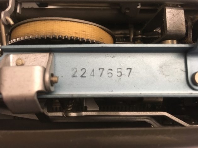 Olympia "SM 7" serial number location...